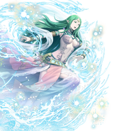 Artwork of Naga from Fire Emblem Heroes by Tomoyo Asatani.