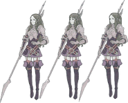 Concept artwork of various Sumia designs. These ones have different hairstyles.