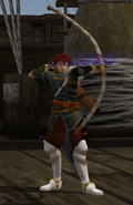 Norris's battle model as a Sniper in Path of Radiance.