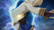 Golden lines appearing on Kiran's robes in the Fire Emblem Heroes opening movie.