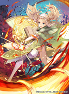 Artwork of Lissa in Fire Emblem 0 (Cipher) by Tetsu Kurosawa.