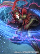 Artwork of the Flame Emperor in Fire Emblem 0 (Cipher) by Hatapug.