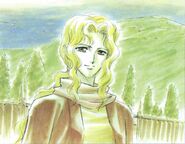 Artwork of Eyvel's smiling face in Thracia 776.