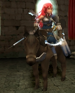 Cordelia's battle model as a Bow Knight in Awakening.