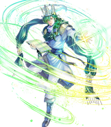 Artwork of Wind-Song Scion Lewyn as he appears in Heroes by Takaya Tomohide.