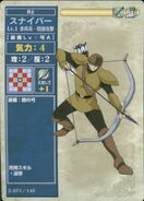 A Level 1 generic Sniper, as he appears in the second series of the TCG.