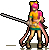 Feena's dancer sprite from Fire Emblem: Shin Monshō no Nazo ~Hikari to Kage no Eiyū~.