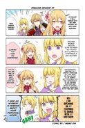 Lachesis as she appears in the Fire Emblem Heroes - A Day In The Life Manga illustrated by Nagao Uka.