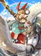 Artwork of Emma by I☆LA as a Jugdrali Pegasus Knight in Cipher.