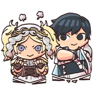 Lissa and Chrom from the Fire Emblem Heroes guide.