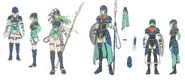 Concept artwork of Nephenee from Fire Emblem: Path of Radiance Memorial Book Tellius Recollection: The First Volume.