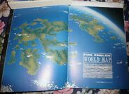 El mapa mundial de Akaneia y Valentia de The Complete.