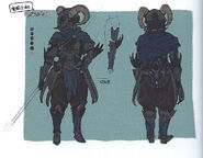 Concept art of a male Malig Knight from Fates