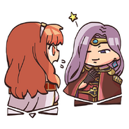 Sonya and Celica from the Fire Emblem Heroes guide.