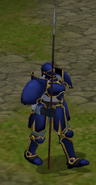 Battle model of Gatrie, a Knight from Path of Radiance.