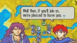  recruiting  to his army in The Binding Blade.