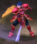 Zelgius's battle model as a Marshall in Radiant Dawn.