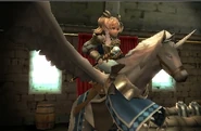 Lissa's battle model as a Falcon Knight in Awakening.