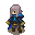 An ingame map icon of Female Morgan as a Tactician in Awakening.