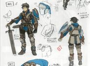 Concept artwork of the male variant of the Mercenary class from Awakening.