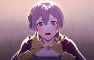 CG artwork of male Byleth's S-Support with Bernadetta. (Post-1.1.0)