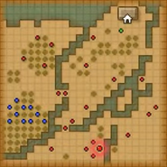 The battle map from Paralogue 2 which takes place in the Twins' Turf.