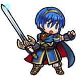 Marth's sprite in Fire Emblem Heroes.