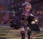 Nyx wielding the tome of Nosferatu in Fates.