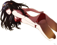 CG still of Tharja in the Japanese and European versions of the Summer Scramble DLC episode.