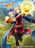 Artwork of Micaiah in Fire Emblem 0 (Cipher) by Senri Kita.