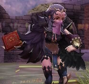 Nyx wielding the tome of Ragnarok in Fates.