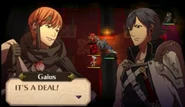 Gaius joining the Sherperds from Chrom's deal (Awakening).