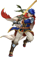 Ike, as drawn by Meka, as he appears in Fire Emblem Heroes.