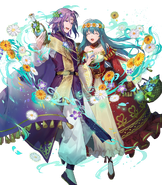 Artwork of Devoted Lyon & Eirika from Fire Emblem Heroes by azu taro.