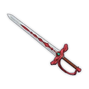 Artwork de una espada de plata de Warriors.