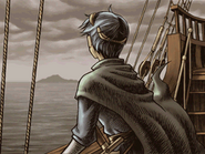 Marth on the ship to Talys.