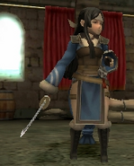 Battle model of Say'ri, a female Myrmidon from Awakening.