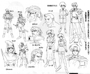 Concept artwork of Marth and other characters from the Fire Emblem anime.