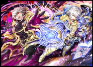 Artwork of Grima and Male Robin in Fire Emblem 0 (Cipher) by Yugo Okuma.