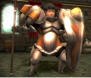 Battle model of Kellam, a male Knight from Awakening.