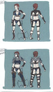 Concept art of a female Fighter from Fates