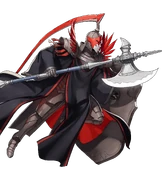 Artwork of the Flame Emperor from Fire Emblem Heroes by DAI-XT.