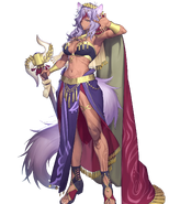 Artwork of Hatari Scorcher Nailah from Fire Emblem Heroes by Azusa.