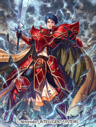 Artwork of Zelgius in Fire Emblem 0 (Cipher) by Daisuke Izuka.