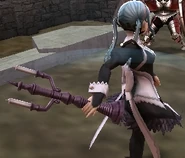 Flora wielding the Votive Candle.