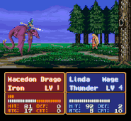 Animation of Linde casting Thunder on an enemy Wyvern Rider in Mystery of the Emblem.