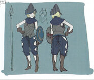 Unused Concept art for a female Soldier from Fates.