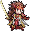 Ryoma's sprite as the Peerless Samurai in Heroes.