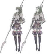 Concept artwork of various Sumia designs.