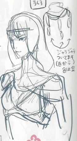 The second set of concept artwork of the female variant of the Dark Mage class from Awakening.